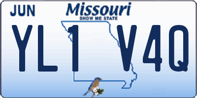 MO license plate YL1V4Q