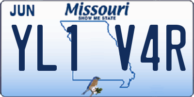 MO license plate YL1V4R