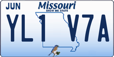 MO license plate YL1V7A