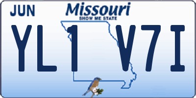 MO license plate YL1V7I