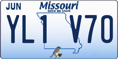 MO license plate YL1V7O