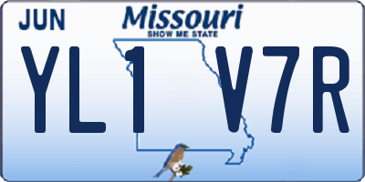 MO license plate YL1V7R