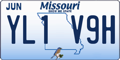 MO license plate YL1V9H