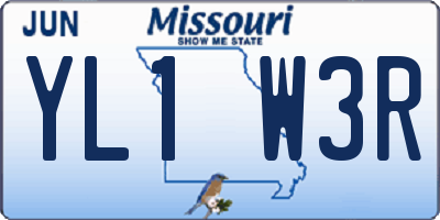 MO license plate YL1W3R