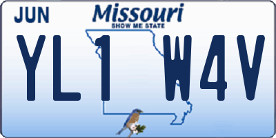 MO license plate YL1W4V