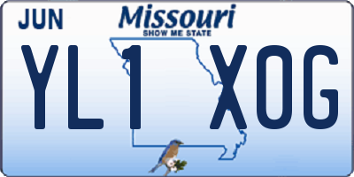 MO license plate YL1X0G