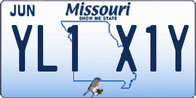 MO license plate YL1X1Y