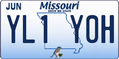 MO license plate YL1Y0H