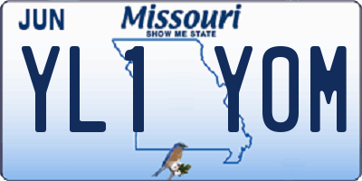 MO license plate YL1Y0M