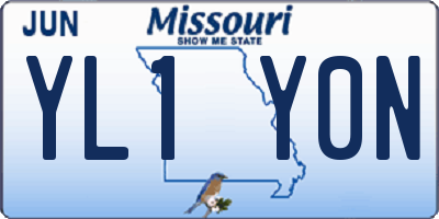 MO license plate YL1Y0N