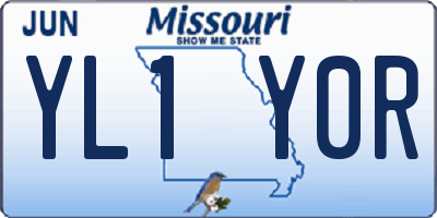 MO license plate YL1Y0R