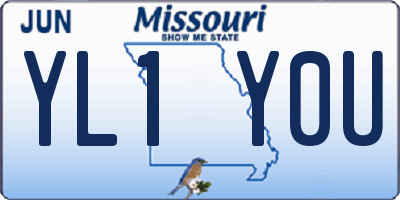 MO license plate YL1Y0U