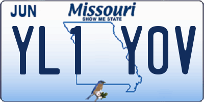 MO license plate YL1Y0V
