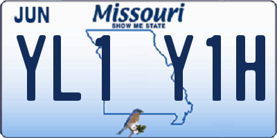 MO license plate YL1Y1H