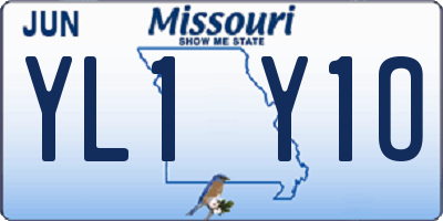 MO license plate YL1Y1O