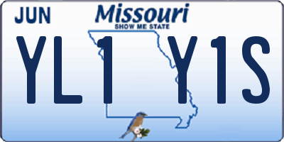 MO license plate YL1Y1S