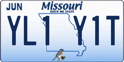 MO license plate YL1Y1T