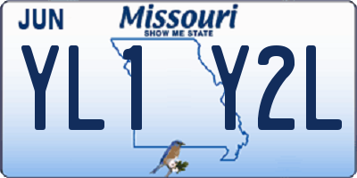 MO license plate YL1Y2L