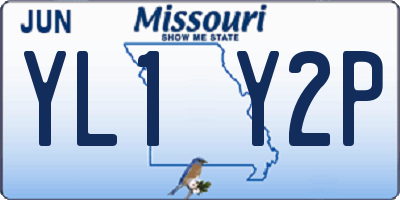MO license plate YL1Y2P