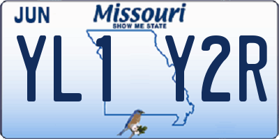 MO license plate YL1Y2R
