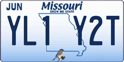 MO license plate YL1Y2T