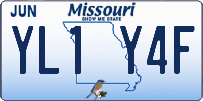 MO license plate YL1Y4F