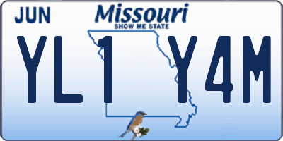 MO license plate YL1Y4M