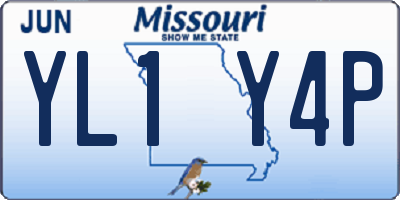 MO license plate YL1Y4P