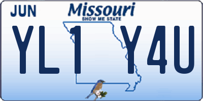 MO license plate YL1Y4U