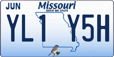 MO license plate YL1Y5H