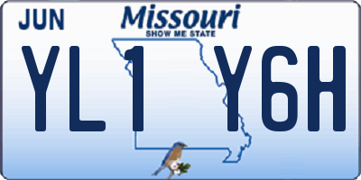 MO license plate YL1Y6H