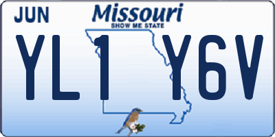 MO license plate YL1Y6V