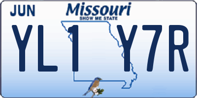 MO license plate YL1Y7R