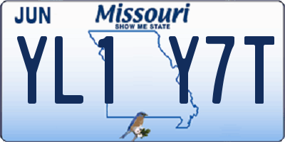 MO license plate YL1Y7T