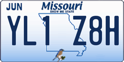 MO license plate YL1Z8H
