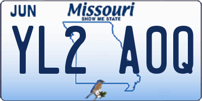 MO license plate YL2A0Q