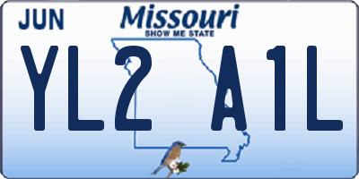 MO license plate YL2A1L