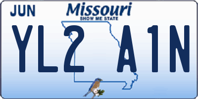 MO license plate YL2A1N