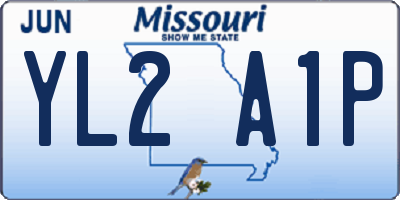 MO license plate YL2A1P