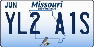 MO license plate YL2A1S