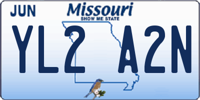 MO license plate YL2A2N