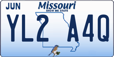 MO license plate YL2A4Q