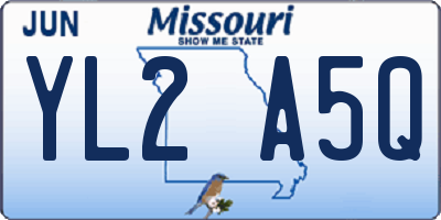 MO license plate YL2A5Q