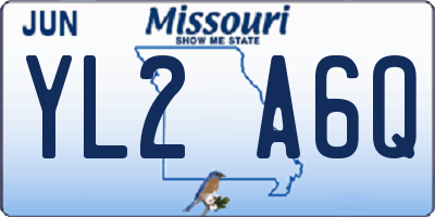 MO license plate YL2A6Q