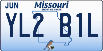MO license plate YL2B1L
