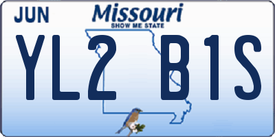 MO license plate YL2B1S