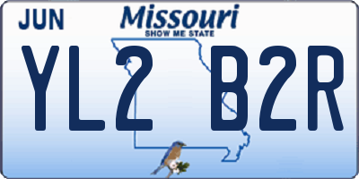 MO license plate YL2B2R