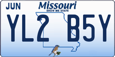MO license plate YL2B5Y