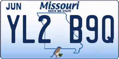 MO license plate YL2B9Q