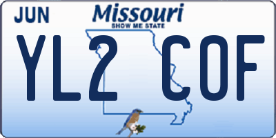 MO license plate YL2C0F